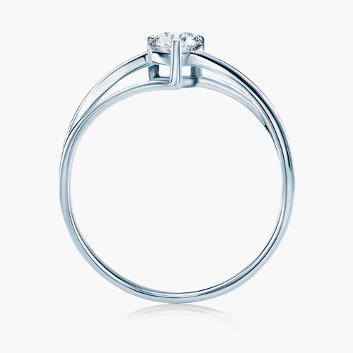 Pierścionek zaręczynowy SAVICKI: białe złoto, diamenty